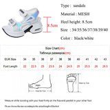 Fashion Sequins Platform Sandals Summer Air Cushion Wedges Shoes Woman New Chunky Heels Soprts Sandalias