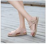 Summer New Hollow Out Soft Female Sandals Fashion PU Leather Platform Shoes