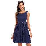 Short Lace Formal Sleeveless Backless Runway Elegant Pink Evening Party Dress