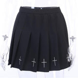 Gothic Emo Alt Hippie High Waist Mini Pleated Skirts Goth Punk Black Cyber y2k Skirt