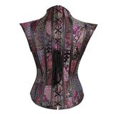 Sexy Steampunk Gothic Vintage Lace up Back Waist Trainer Corset Bustier Embroidery Vest Lingerie
