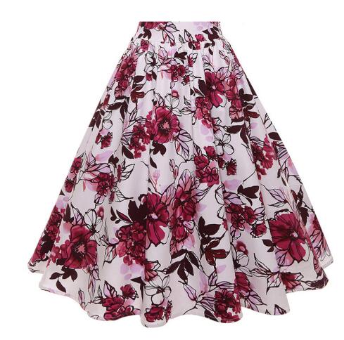 Robe Summer Travel Casual 50s 60s Women Skirt Lemon Floral Print Costume Cotton A-Line Knee-Length Plus Size Pin Up Swing Jurken