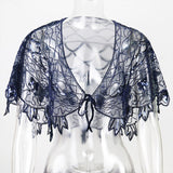 1920s Shawl Wraps See-through Mesh Sequin Beaded Evening Cape Bridal Sheer Bolero Flapper Party Cover Up