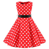 2021 Tunic Midi Kids Baby Girl 50s Vintage Dress Sleeveless Cherry Strawberry Dresse High Waist Floral Retro Dress for Girl