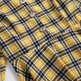 Autumn Retro 50s A Line Party Dress Plaid Print Cotton Shirt Robe Femme Single Button 3/4 Sleeve Hepburn Pin Up Swing Dresses