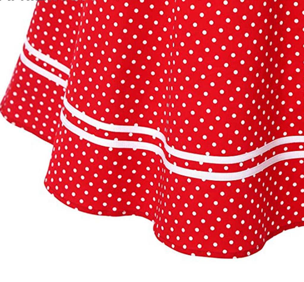 Vacation Holiday Women Summer Dress Sexy Backless Party Halter Neck Polka Dot 50s Vintage High Waist Ladies Swing Dresses
