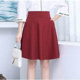 A Line Short Skirts Women Beach Office Wear High Waist Chic Black Cotton Suits With Skirt