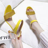 Summer Woman Open Toe Rome Thin High Heel Shoes Round Female Party Sandals Formal Shoes