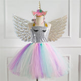 Unicorn Dress Unicorn Costume For Girls Halloween Costume For Kids Carnival Party Clothing