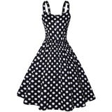 Sleeveless Women Swing Summer 60s Cotton Vintage Dress With Bow Retro Tunic Casual Party Rockabilly Dresses Robes De Cocktail
