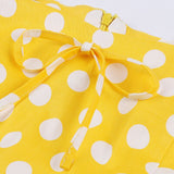 Plus Size 3XL 4XL Spaghetti Strap Knot Front Vintage Style Polka Dot Cotton Summer Dress