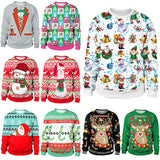 Ugly Christmas Sweater for Gift Funny Pullover Thin Sweater Womens Mens Jerseys Tops Autumn Winter Clothing Xmas Lady