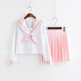 2021 light pink Japanese school uniform skirt JK uniform Class uniforms Sailor suit College wind Suit Female Students uniforms