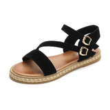 Summer New Hollow Out Soft Female Sandals Fashion PU Leather Platform Shoes