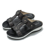 Women Leather Casual Platform Open Toe Ladies Party Shoes Gladiator Sandals