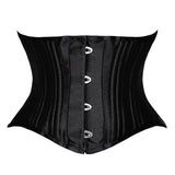 26 Spiral Steel Boned Underbust Corset Sexy Gothic Satin Plus Size Waist Trainer Brocade Bustiers