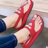 Slip-On Women Wedge Heels Flat Summer Comfortable Sandals Ladies Platform Shoes