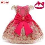 Baby Girls Christmas Dress 3 6 9 12 18 24 Months Toddler Newborn Lace Princess Dress