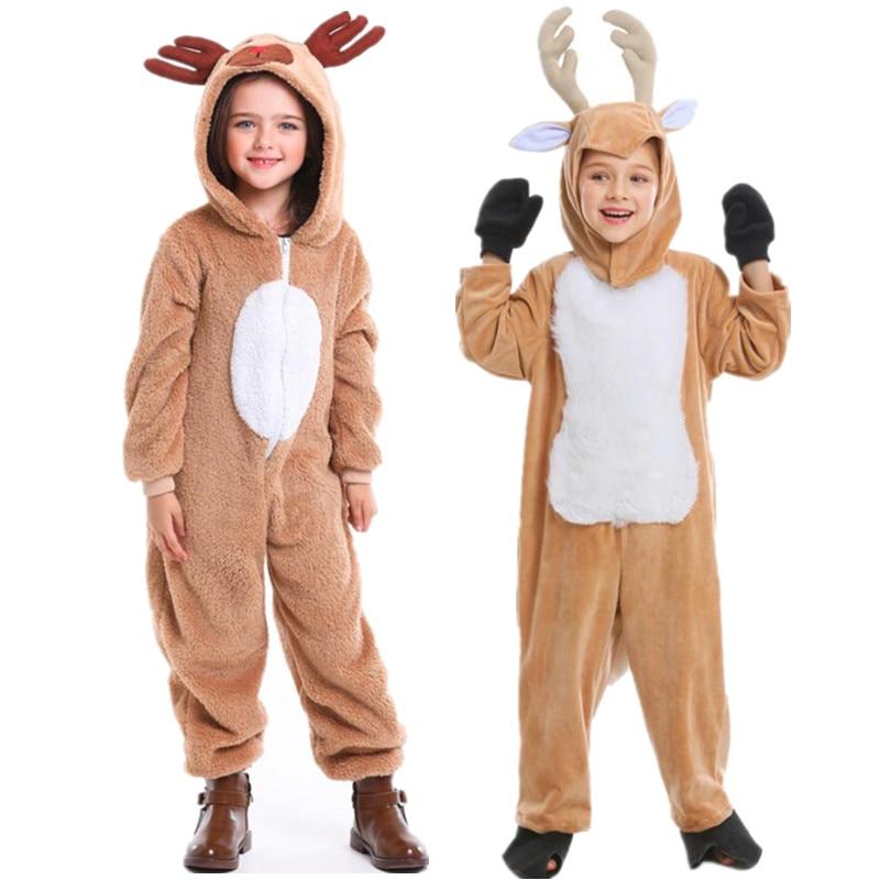 Christmas Jumpsuit Kids Party Santa Claus Reindeer Costume Gift Baby Winter Snowman Holiday New Year Girl Children Clothing