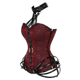 Gothic Spiral Steel Boned Waist Trainer Halter Corsets Bustier Body Overbust Top Steampunk Lingerie Body Shaper