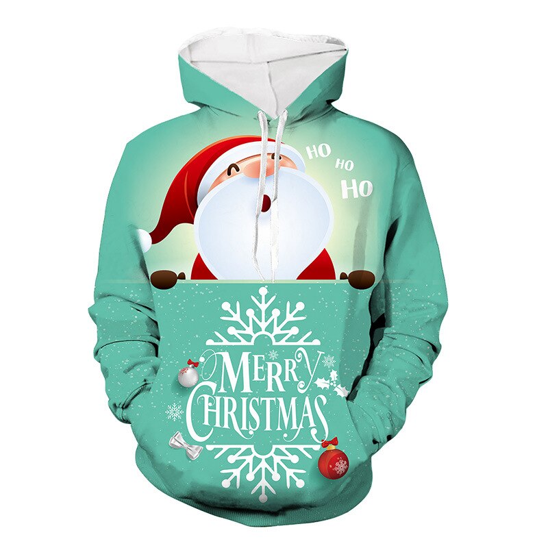 Ugly Christmas Sweater 3D Printing Snowman Oversized Pullovers Christmas Woman Santa Claus Funny Autumn Winter Warm Sweater