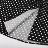 Black Polka Dot Summer Casual Sleeveless Button Up Robe Pin Up Swing Vintage Dress