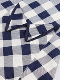 Turn-Down Collar Button Up Women 50s Gingham Vintage Pinup Dress Summer Short Sleeve Pockets Cotton Midi Elegant Dresses