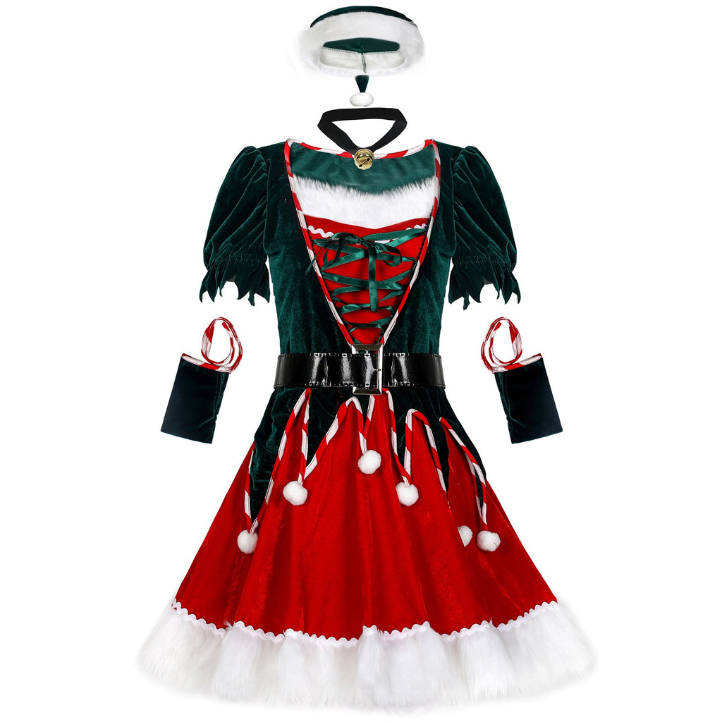 Fairy Tale Christmas Costume Sexy Female Santa Claus Cosplay Uniforms New Year Party Clothes Halloween Costumes For Women