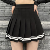 Gothic Emo Alt Hippie High Waist Mini Pleated Skirts Goth Punk Black Cyber y2k Skirt