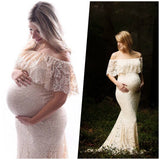 New Elegant Lace Maternity Dress Photography Props Long Dresses Pregnant Women Clothes Fancy Props Shoot pregnant dress