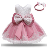 Baby Girls Christmas Dress 3 6 9 12 18 24 Months Toddler Newborn Lace Princess Dress