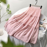 Women A-Line Pleated High Waist Sweet Elegant Vintage Skirt