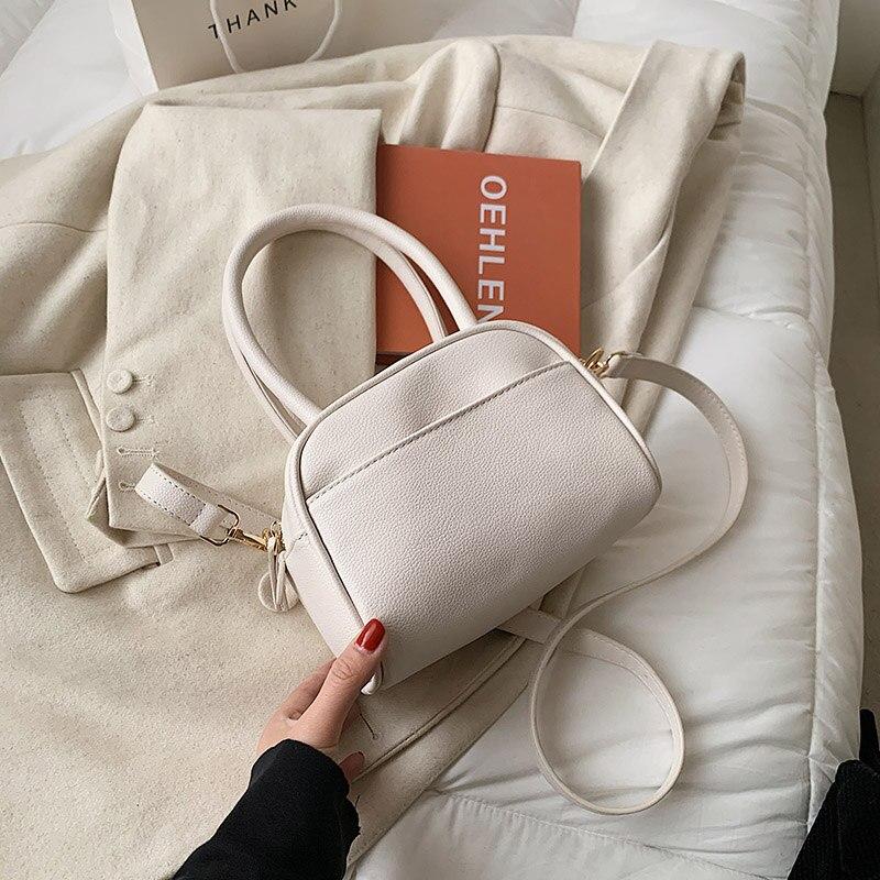 Fashion Trendy Box Design PU Leather Pillow Crossbody Shoulder Bag