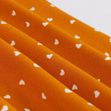Orange Polka Dot Plus Size High Waist V Neck Robe Pin Up Vintage Dress With Pockets