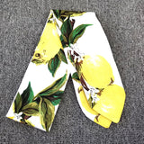 2021 Lemon Printed Yellow 50S 60S Women Hairband Cotton Retro Vintage Hair Accessories for Party Pin Up Rockabilly Wire Scarf