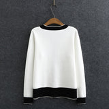 Autumn Women Elegant Knitted Sweater O-Neck Long Sleeve Cardigans Tops Streetwear