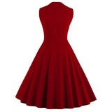 Sleeveless Cotton Patchwork Dot Floral Robe Pin Up Swing Short Vintage Dresses