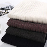 Elastic Women Pencil Warm Office Wear Elegant Knitted Straight Mid-Long Bodycon Skirt