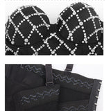 Rhinestone Top Women Camis Cropped Sexy Off Shoulder Corset Crop Top To Wear Out Nightclub Push Up Bustier