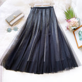 New Women Summer High Waist Two Layer Mesh Spring Clothes