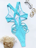 Sexy Cut Out One Piece Swimsuits Women Criss Cross Monokini New High Cut 2022 High Cut Bathing Suit