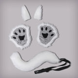 Fox Costume Set Fox Ears Tail Paw Gloves Animal Fancy Costume Kit Accessories for Adults Halloween Cosplay Costumes