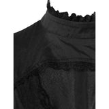 Ruffle Women Gothic Punk Cake Dress Long Flare Sleeve Black Mesh Sawing Mini Sundress Vintage Lace Up Goth Retro Party Dresses
