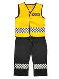 Childs Occupation police Costume Traffic police Vest & Cap Hat Costume Fancy Dress Outfit  for 3-9years children