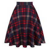 Casual Kawaii Plaid Women Vintage Skirt 50s 60s 40s Harajuku Preppy Floral Printed Japanese School Uniforms Ladies Summer Skater