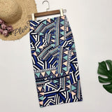 Women Summer Office Ladies Sexy Printed High-Waisted Midi Pencil Skirt