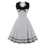 Red And White Polka Dot Cotton Robe Pin Up Swing Flare Retro Party Vintage Dress