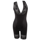 Women Bodysuit Shapewear Underwear See Through Mesh Sexy V-neck Bottom Stretch Slim Shapewear