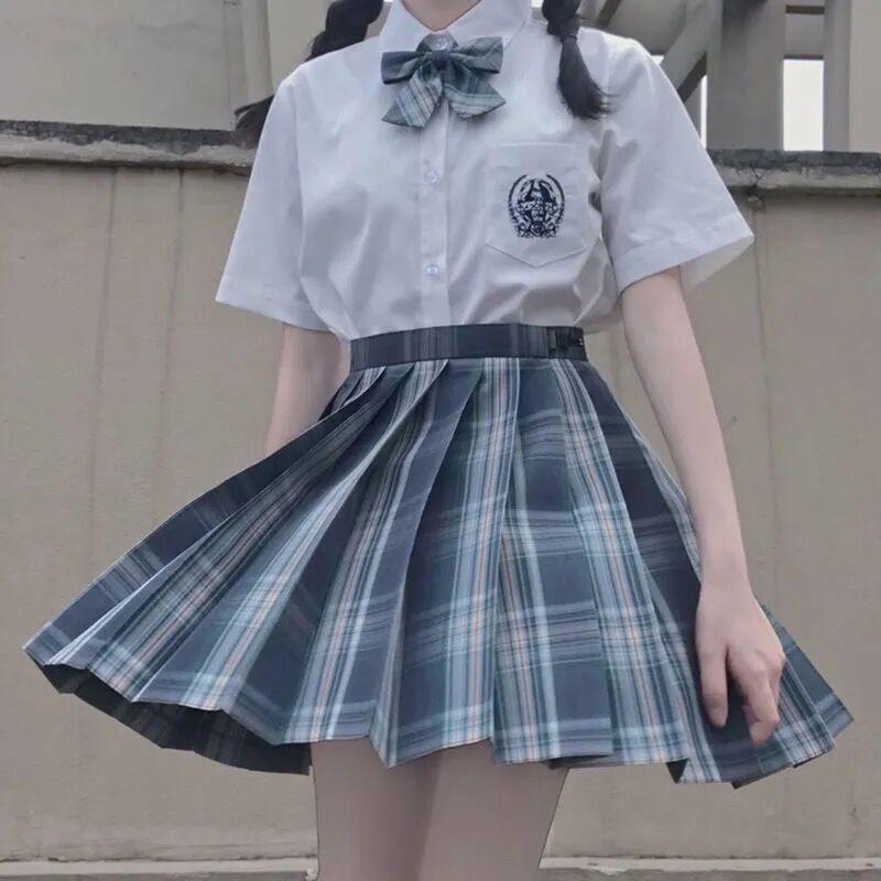 JK uniform Autumn Summer Short/long Sleeve Japanese School Uniforms For Girls Sailor Pleated Skirt JK Sets Uniform