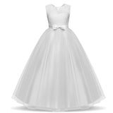 Elegant Lace Princess Girl Christmas Party Wedding Gown Kids Dress